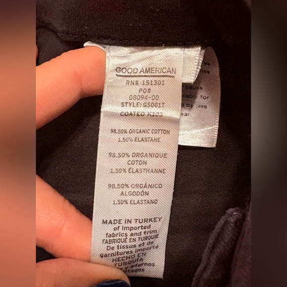 NWT Anthro Good American Black Coated Good Legs Straight Ankle Jeans 27.5” 20 - Picture 8 of 10